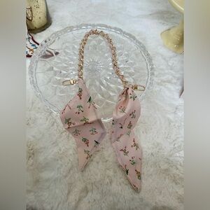 🛍️2/$30 Floral Scarf Chain Strap with Gold Hardware